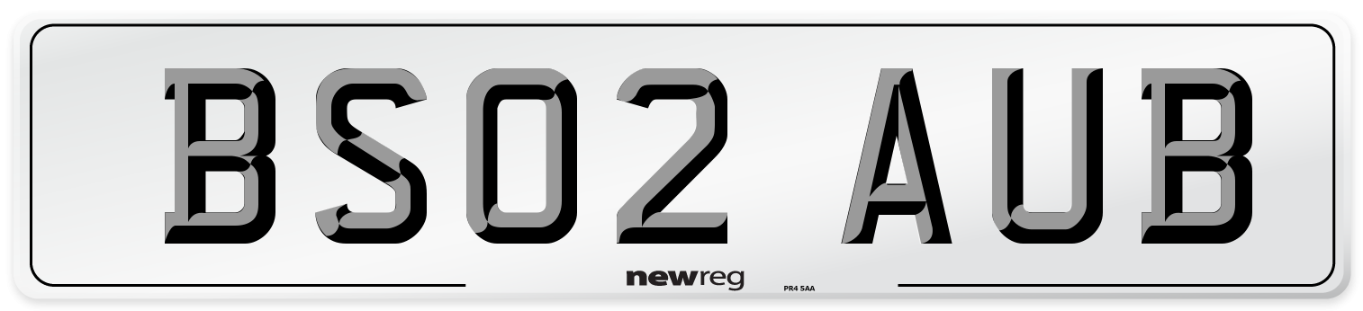 BS02 AUB Number Plate from New Reg